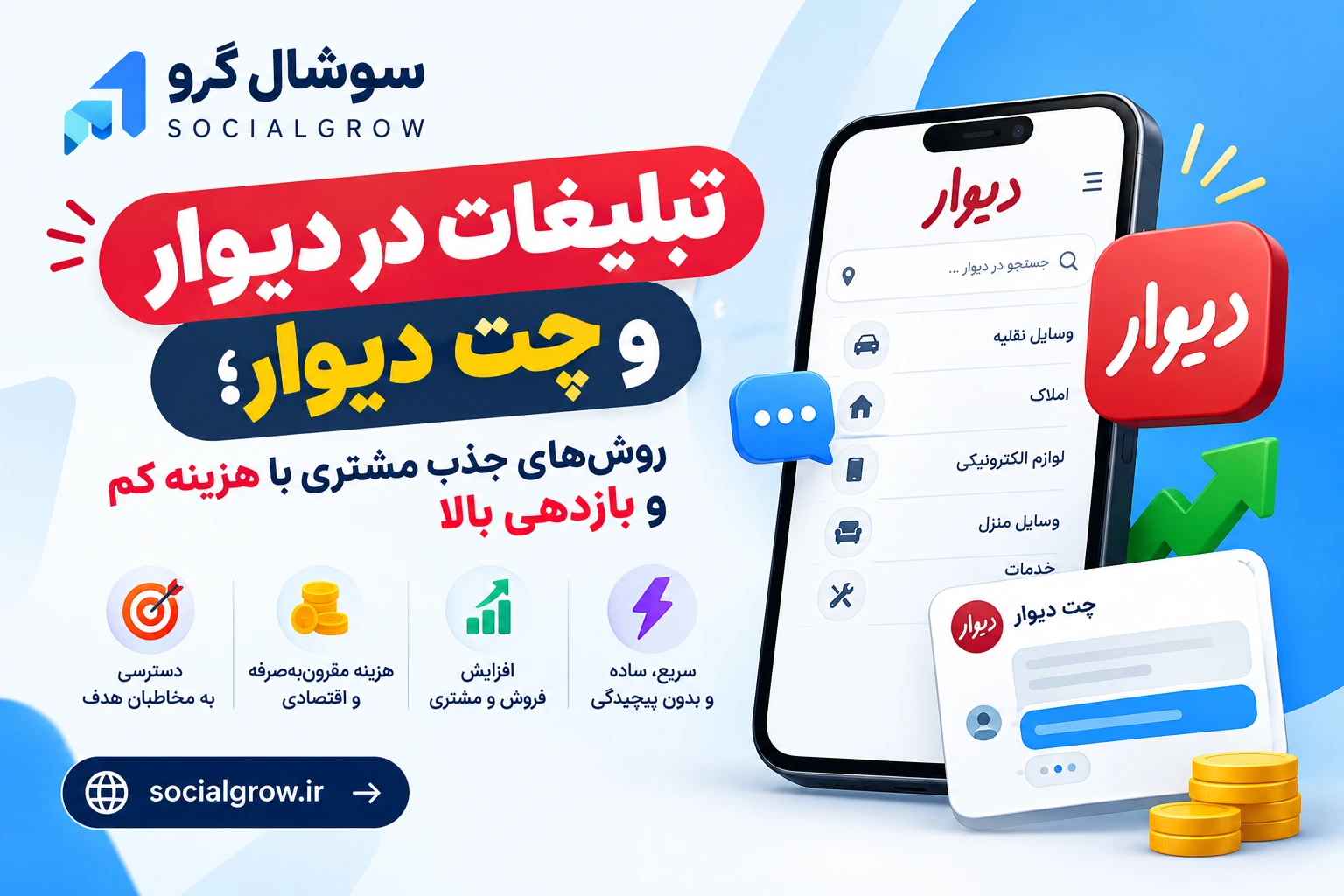 تبلیغات در دیوار و چت دیوار؛ روش‌های جذب مشتری با هزینه کم و بازدهی بالا