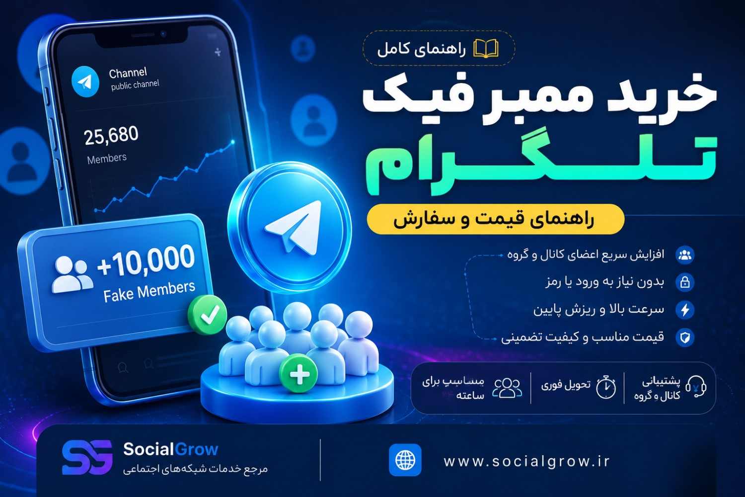 خرید ممبر فیک تلگرام؛ راهنمای قیمت و سفارش
