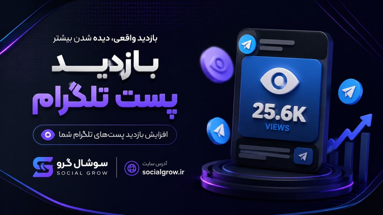 بازدید پست تلگرام